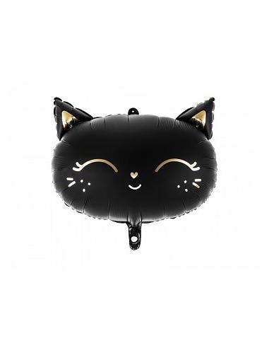 Globo foil gata negra 48 x 36 cm