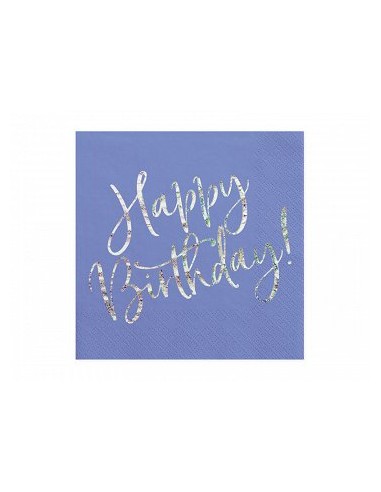 Servilletas Happy Birthday azul , 20...