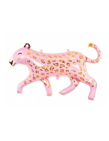 Globo foil Leopardo rosa 103 x 63 cm