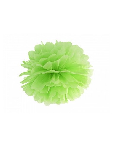 Pompom de papel verde,25 cm