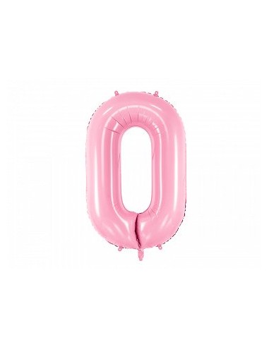 Globo foil rosa número 0 ,86 cm
