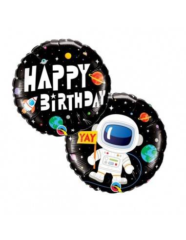 Globo foil Happy Birthday Espacio...