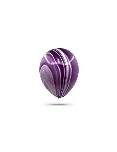 Globos de latex violeta marmolado , 6...