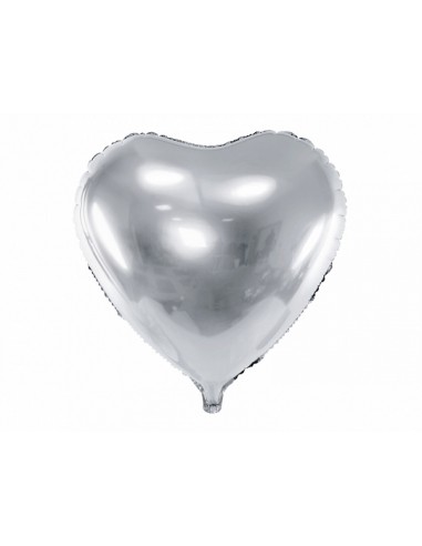 Globo foil corazón plata , 45 cm