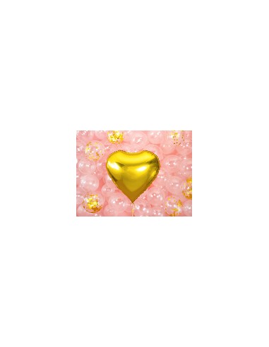 Globo foil corazón dorado  , 61 cm