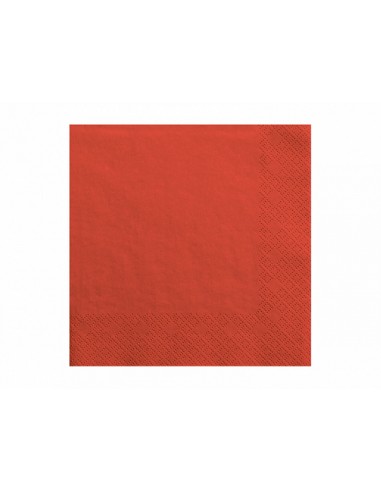 Servilletas, 3 capas, rojo, 33x33cm...