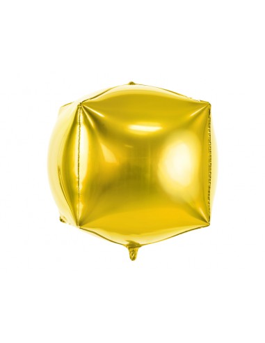 Globo foil cubo dorado , 35 cm