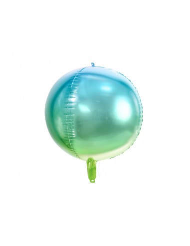Globo foil bola azul y verde , 35 cm
