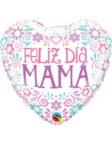 Globo foil Feliz Día Mamá , 46 cm