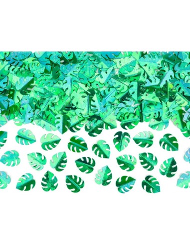 Confeti hojitas verdes