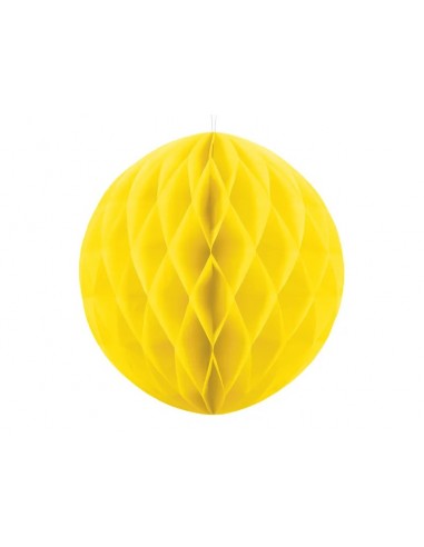 Bola de nido de abeja amarillo, 30 cm