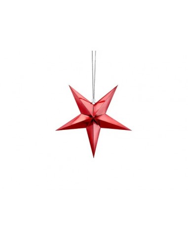 Estrella de papel roja , 30 cm