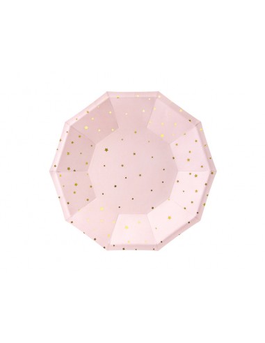 Platos estrella, rosa claro, 18cm