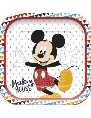 Platos Mickey increíble cuadrado...