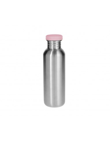 Botella acero tapón rosa, 750 ml