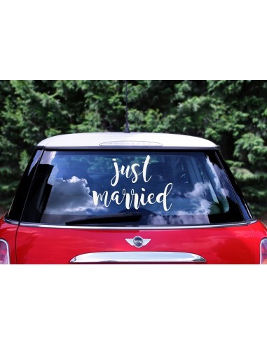 Pegatina para coche Just Married
