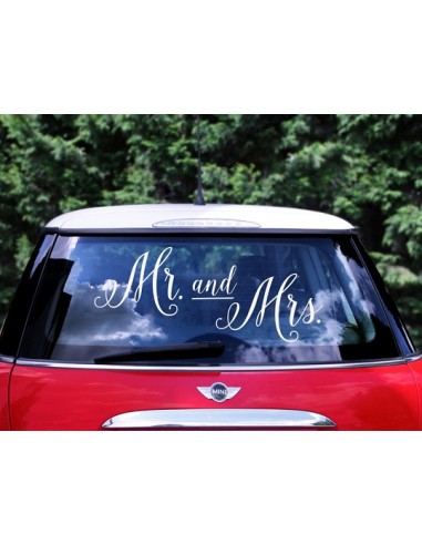 Pegatinas para coche Mr and Mrs