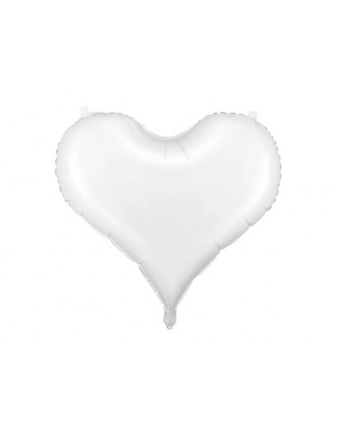 Globo corazón blanco, 75 x 64,5 cm