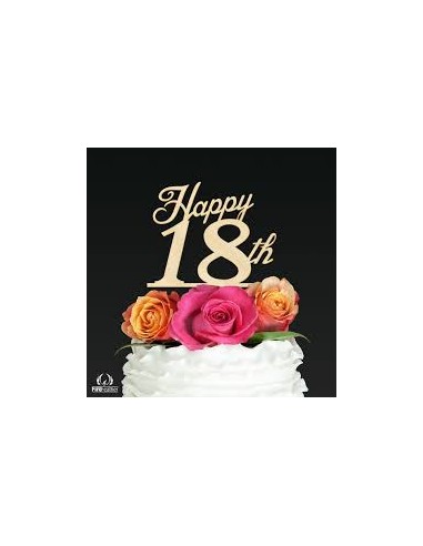 Topper tarta Feliz Cumpleaños 18...