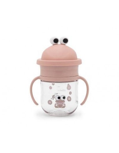 Vaso de aprendizaje frog rosa