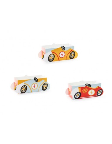 Cajitas para snacks coches,3 uds