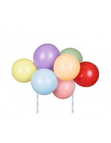 Topper con globos colores