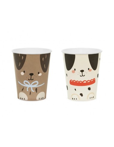 Vasos perritos,6 uds