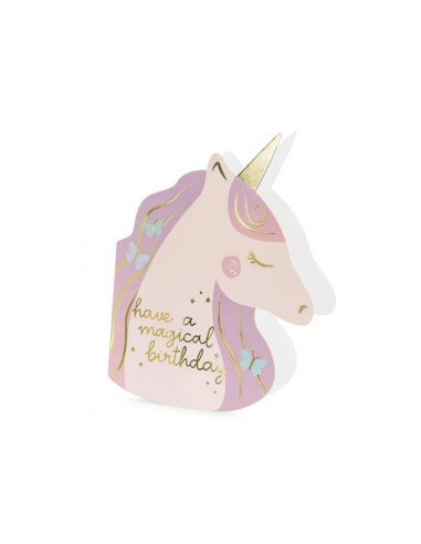 Tarjeta de cumpleaños unicornio