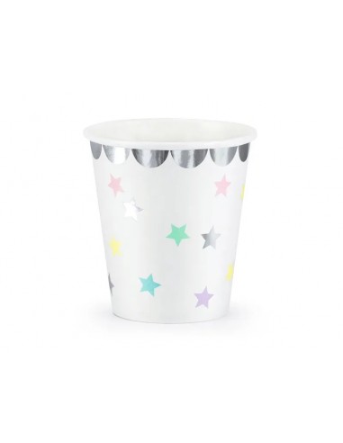 Vasos estrellitas colores pastel