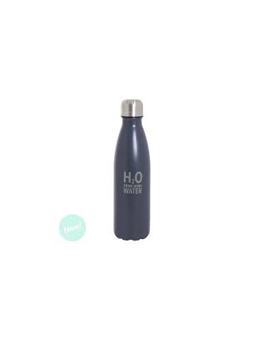 Botella acero inoxidable  H2O gris 500ml
