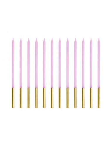 Velas largas moradas,12 uds