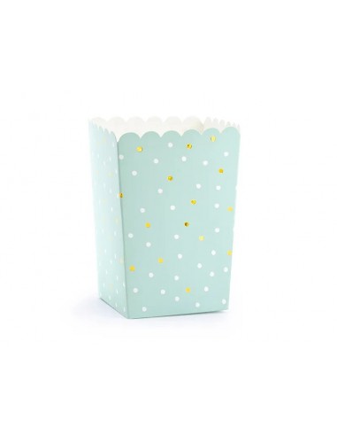 Caja palomitas verde mint topitos,6 uds