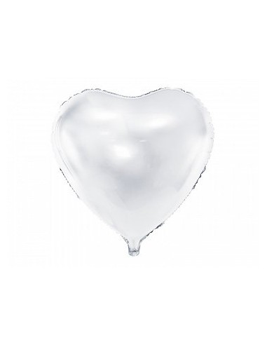 Globo foil corazón blanco 45 cm