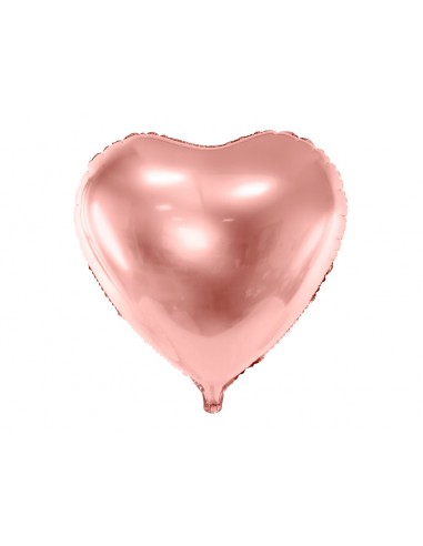 Globo foil corazón oro rosa 45 cm